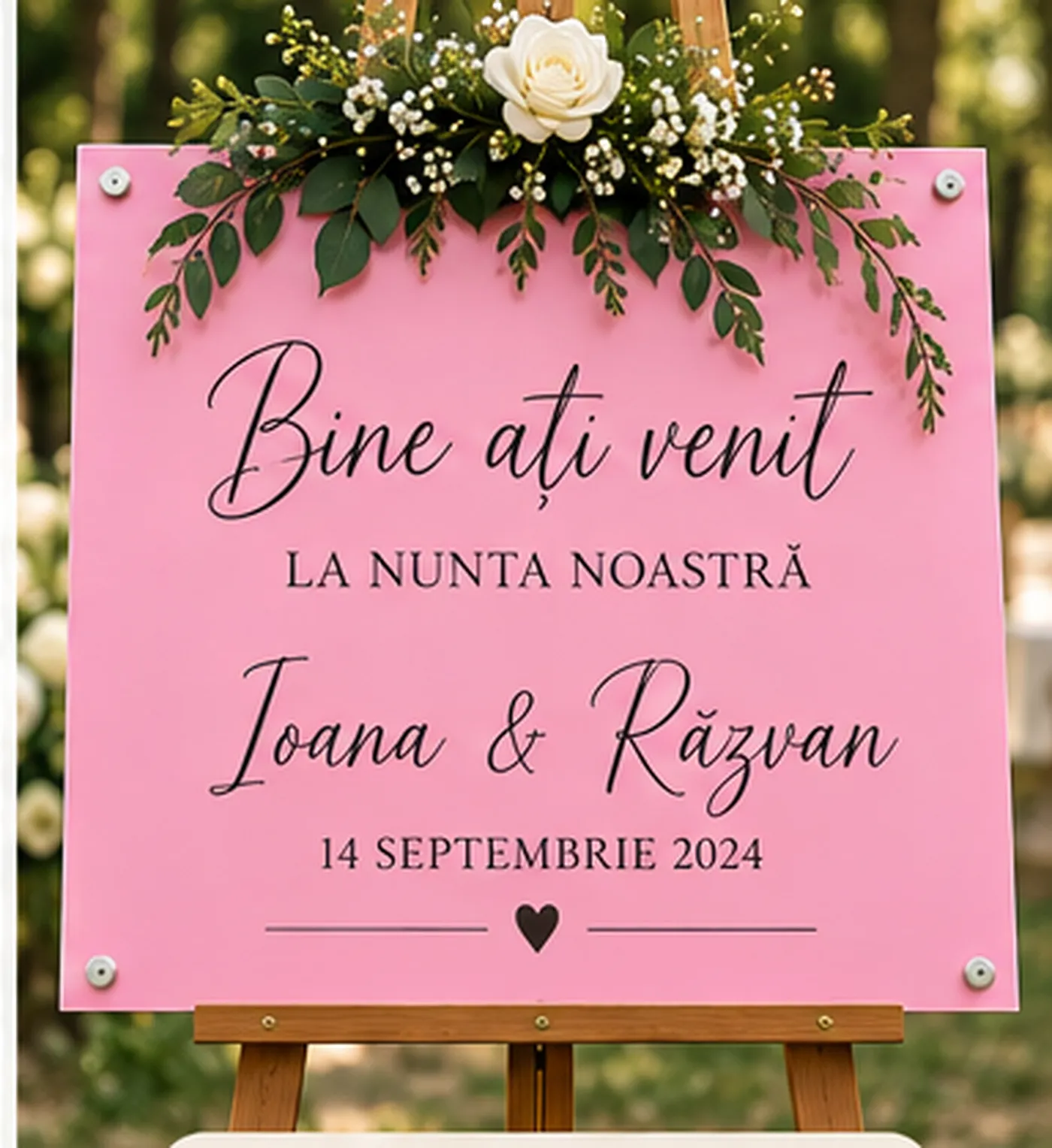 Panou personalizat de bun venit