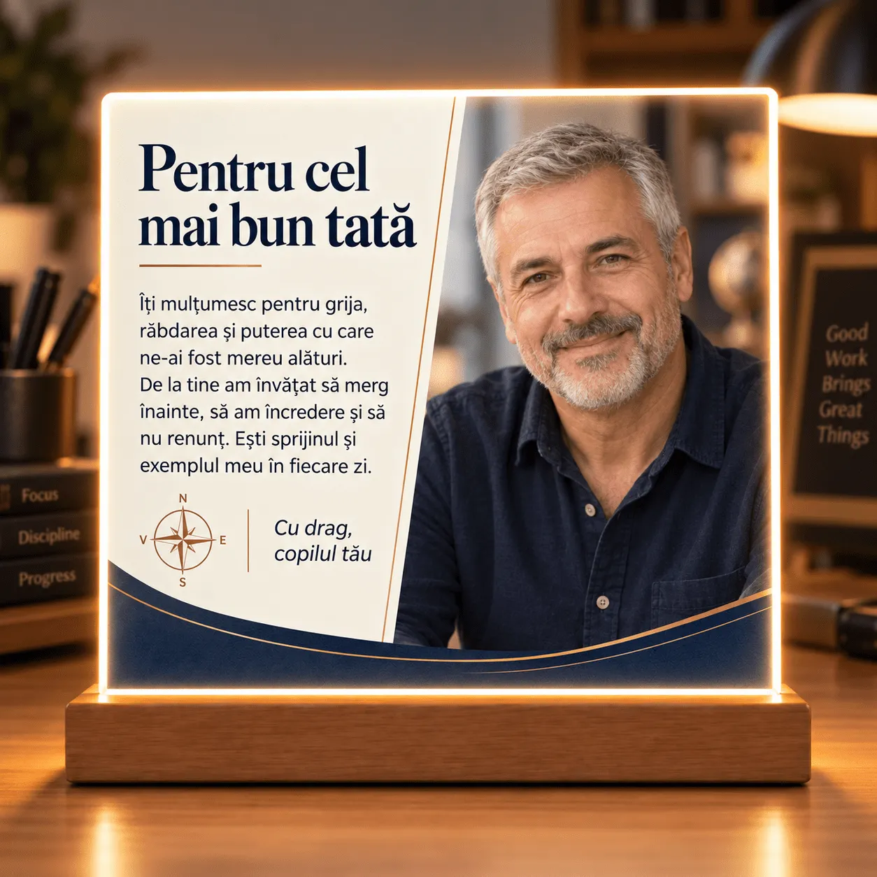 Cazino Constanta - Segno luminoso inciso in plexiglas su base di legno