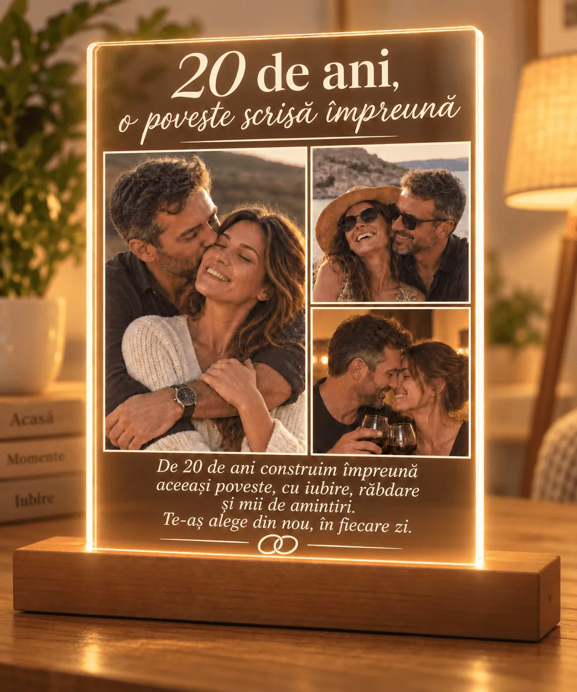 Cazino Constanta - Segno luminoso inciso in plexiglas su base di legno