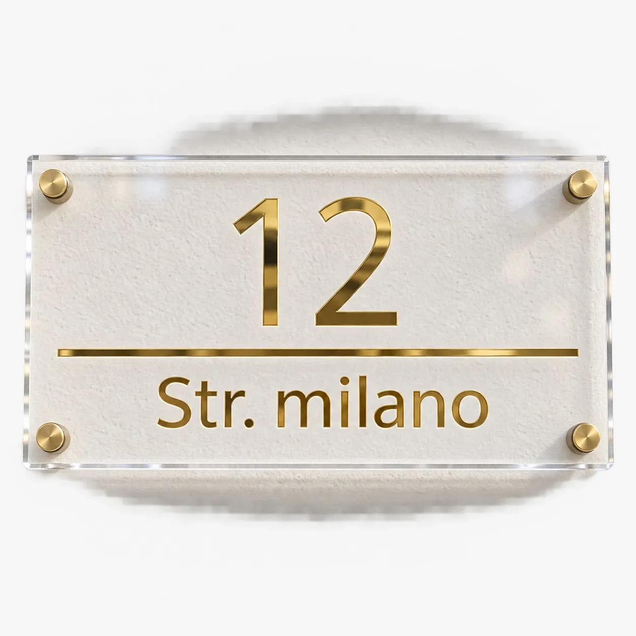 Pannello personalizzato con indirizzo di casa