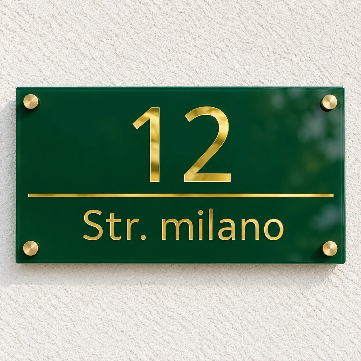 Pannello personalizzato con indirizzo di casa