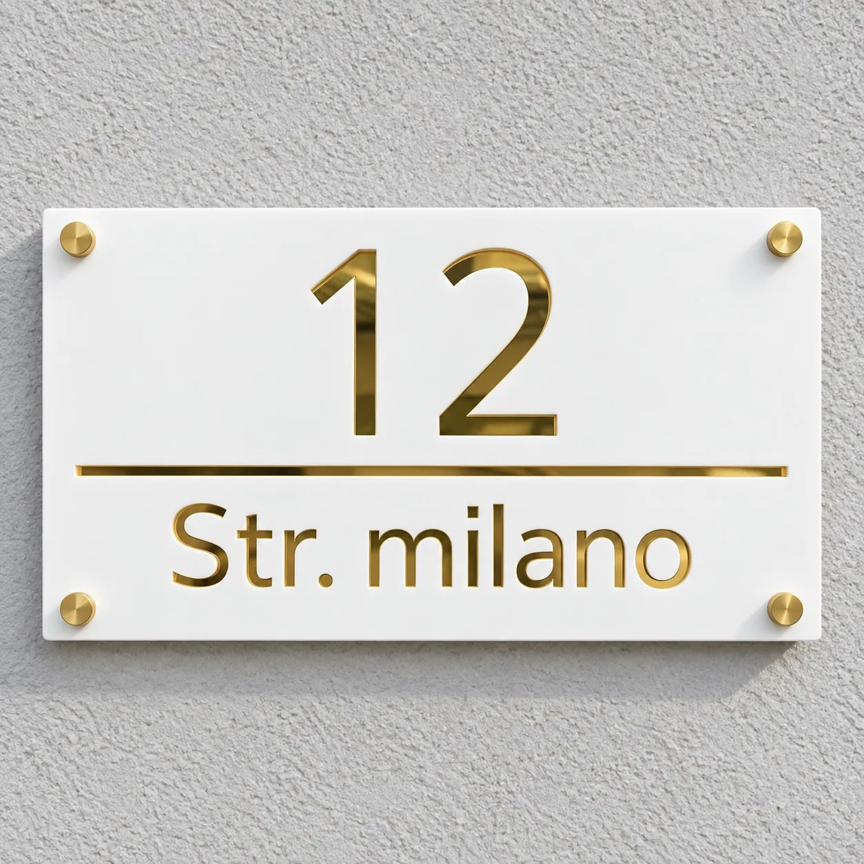 Pannello personalizzato con indirizzo di casa