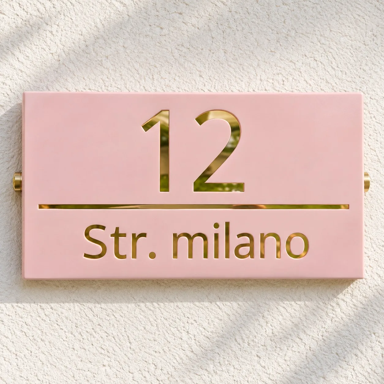 Pannello personalizzato con indirizzo di casa