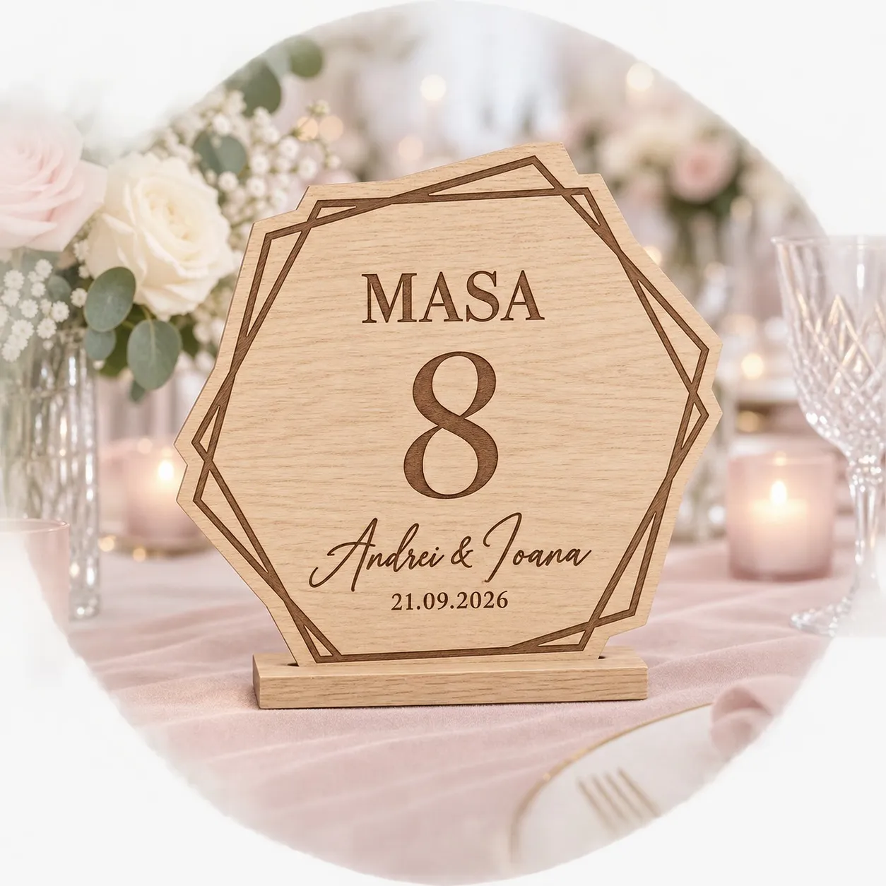 Custom Plexiglass Table Number for Weddings and Events