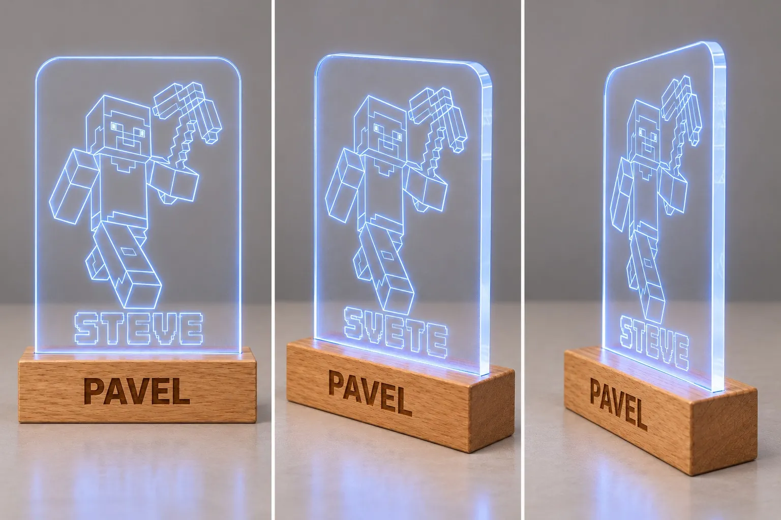 Minecraft - Insegna Luminosa Personalizzata 3D