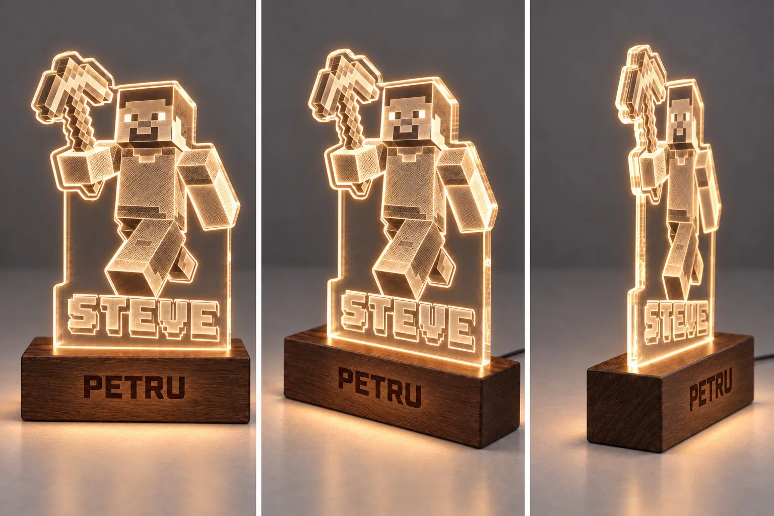 Minecraft - Personalisierte 3D-Leuchtschild