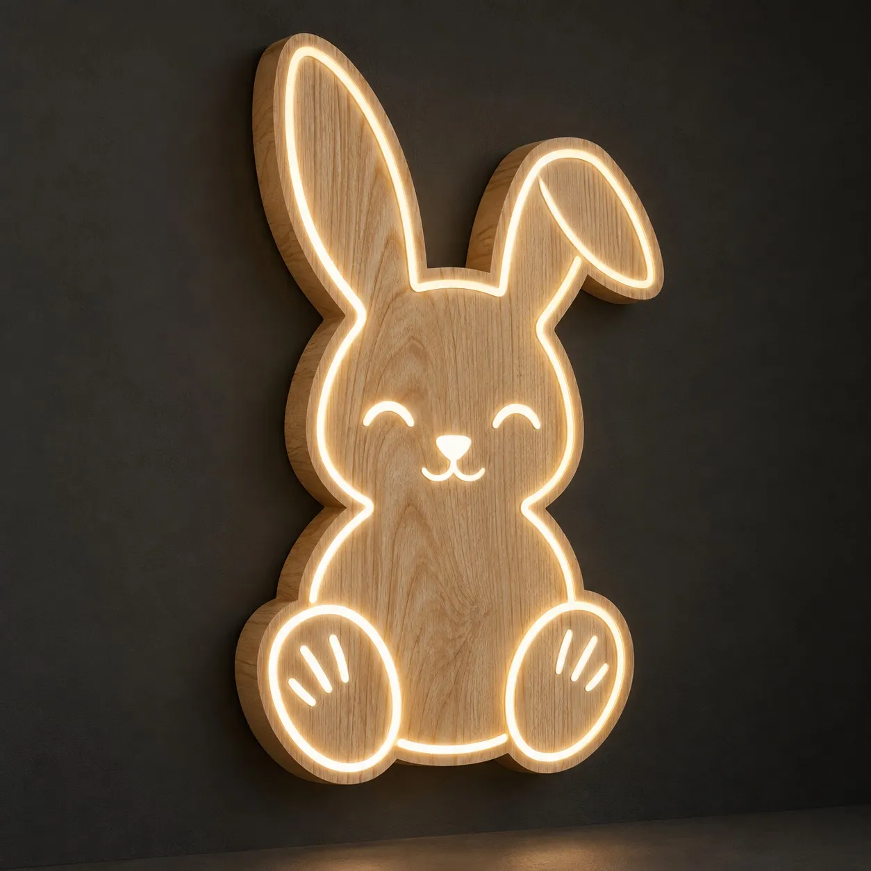 Coniglietto di Pasqua - Insegna Luminosa LED Neon