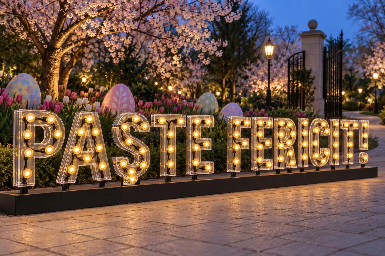 Buona Pasqua! - Lettere Volumetriche Luminose in Plexiglass