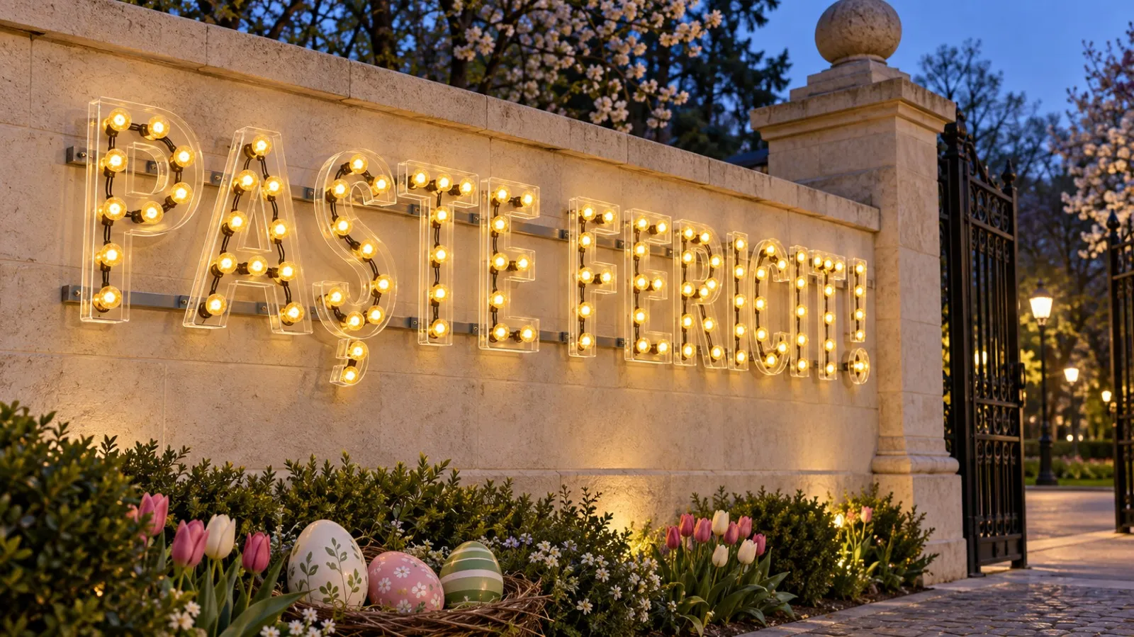 Buona Pasqua! - Lettere Volumetriche Luminose in Plexiglass