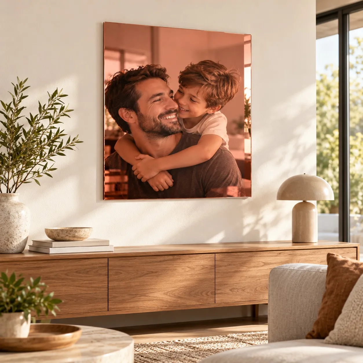 Personalisierte Bild mit Foto – Vater und Sohn