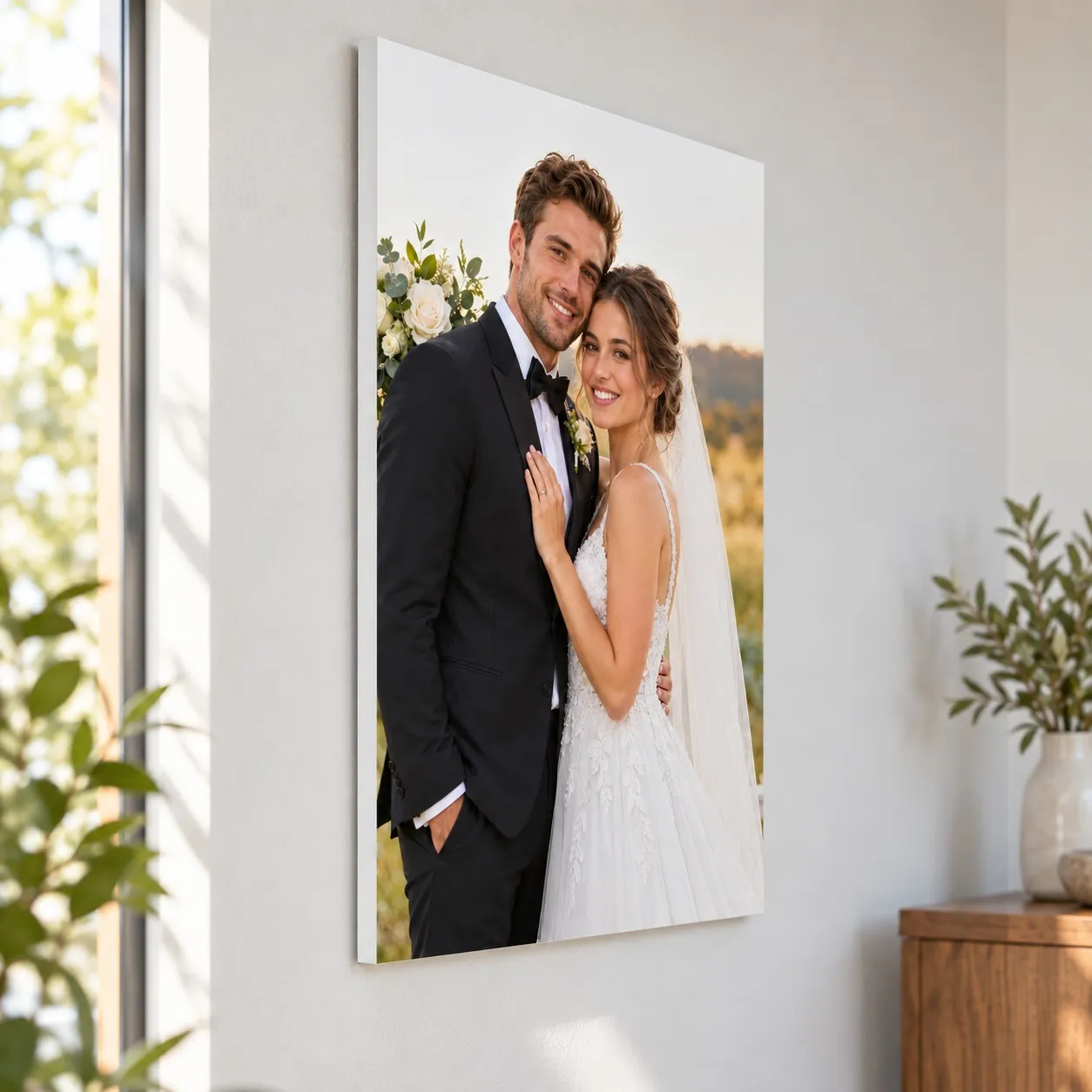 Tableau Personnalisé avec Photo – Marié et Mariée