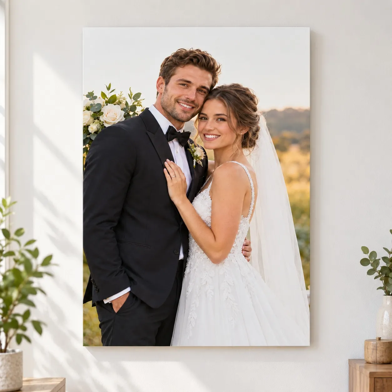 Tableau Personnalisé avec Photo – Marié et Mariée