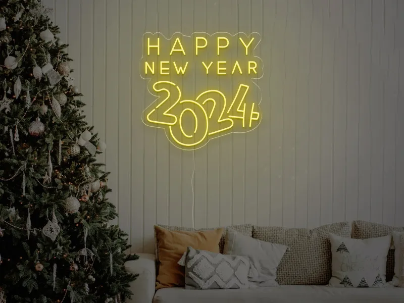 Happy New Year 2024 - Semn Luminos LED Neon