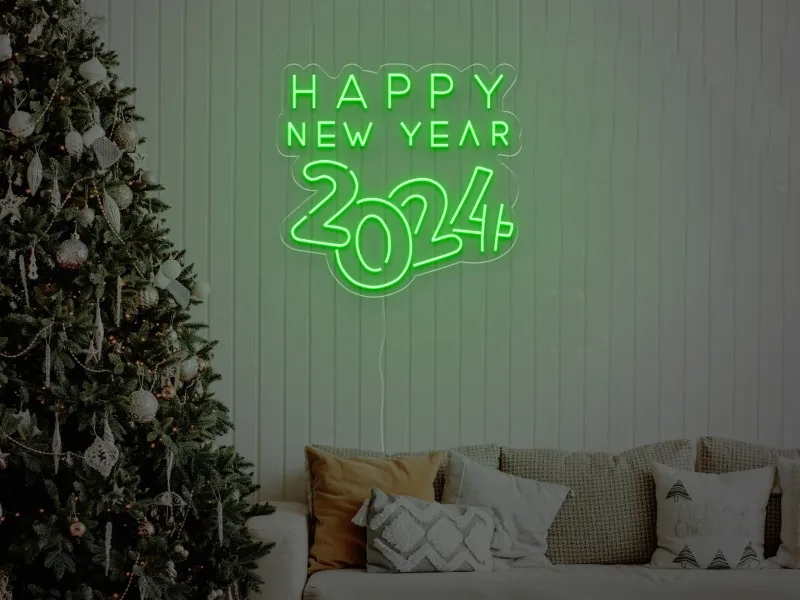 Happy New Year 2024 - Semn Luminos LED Neon