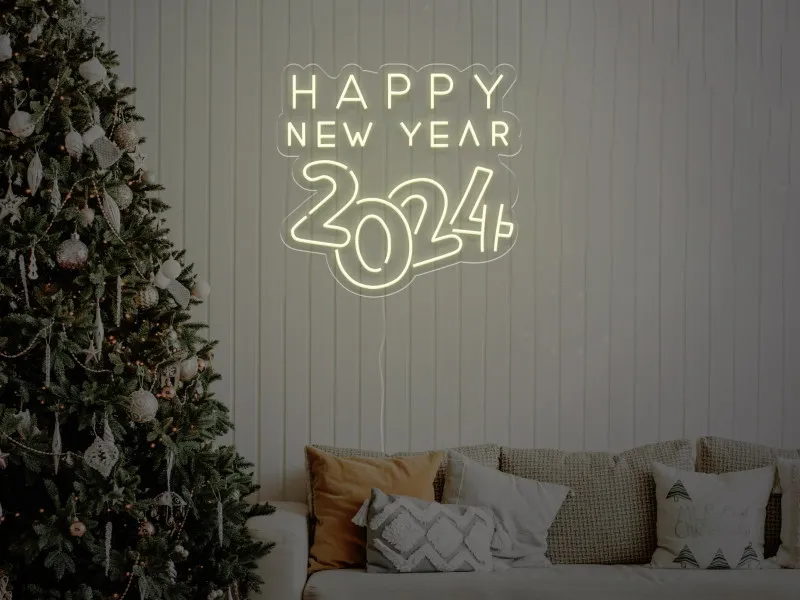 Happy New Year 2024 - Semn Luminos LED Neon