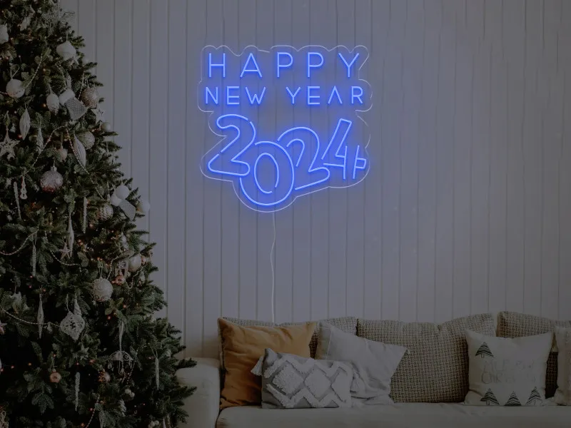 Happy New Year 2024 - Semn Luminos LED Neon