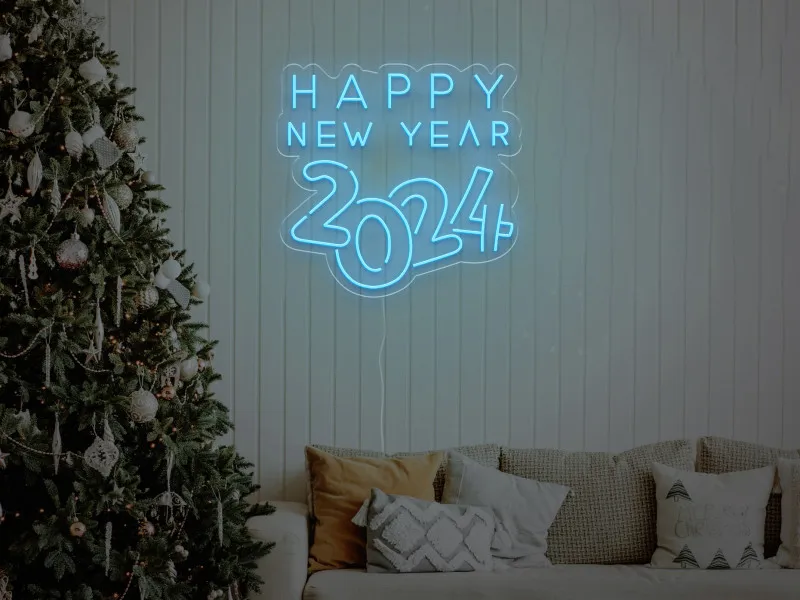 Happy New Year 2024 - Semn Luminos LED Neon
