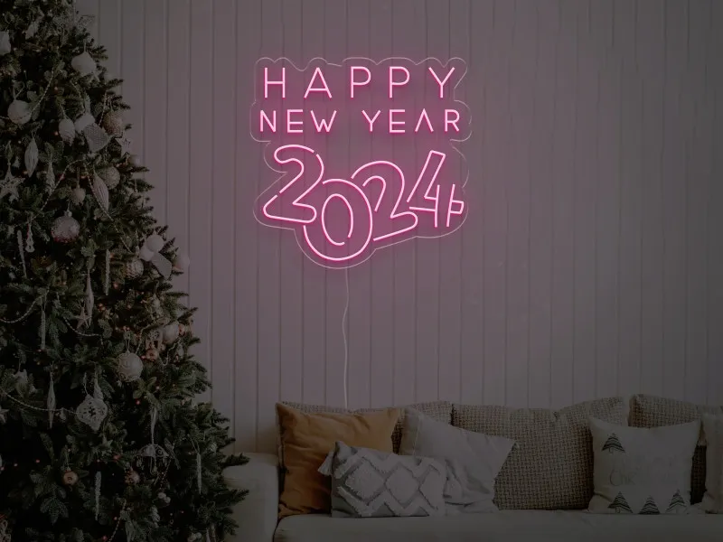 Happy New Year 2024 - Semn Luminos LED Neon