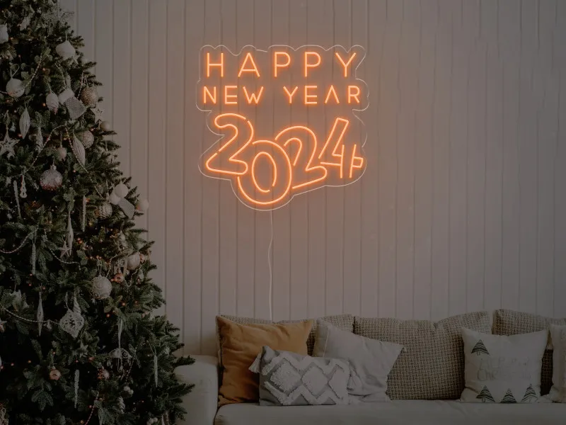 Happy New Year 2024 - Semn Luminos LED Neon