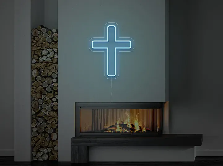 Croix - Signe lumineux au neon LED