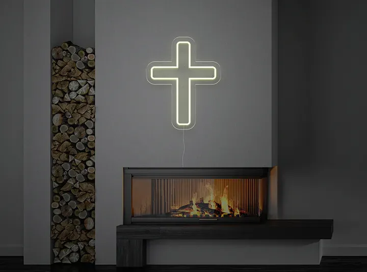 Croix - Signe lumineux au neon LED