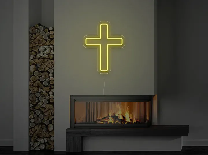 Cruce - Semn Luminos LED Neon