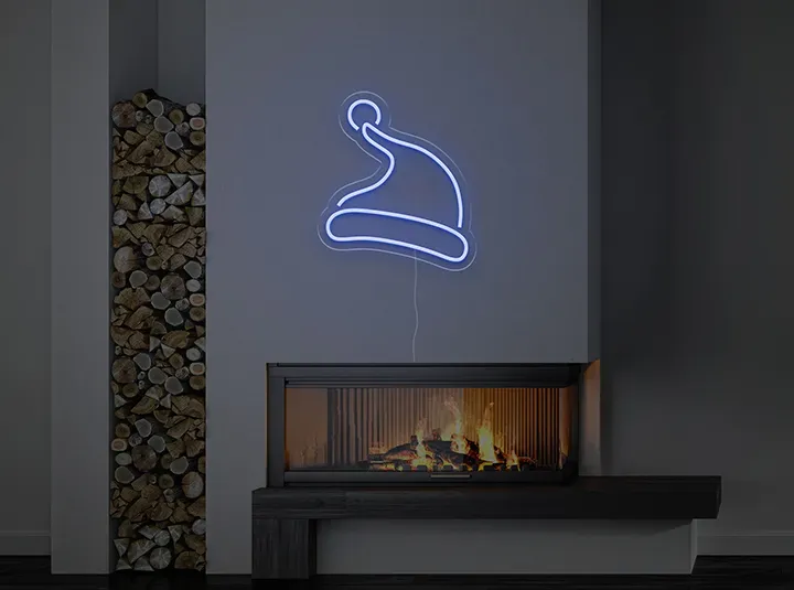 Caciulita Craciun - Semn Luminos LED Neon