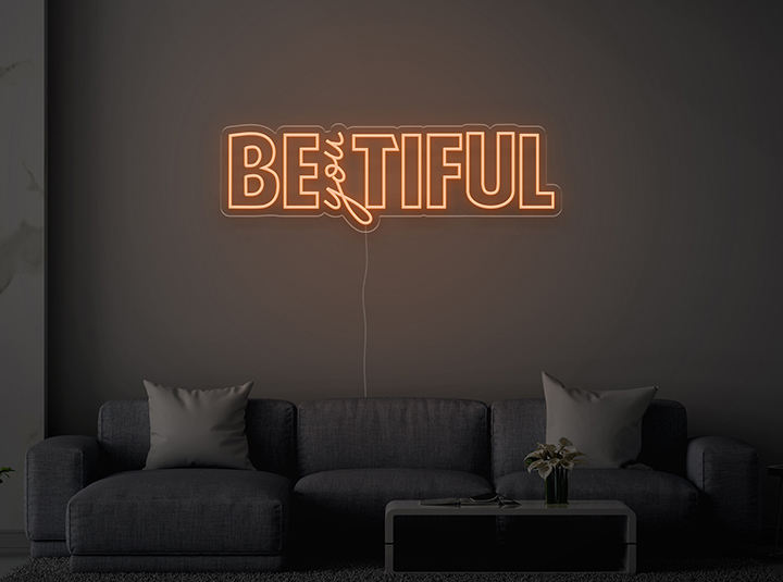 BEyouTIFUL - Semn Luminos LED Neon cu Telecomanda