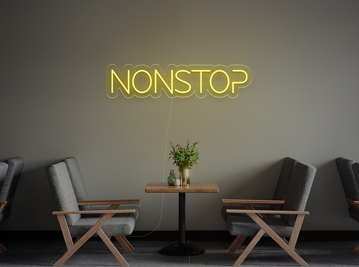 NON STOP - Insegne al neon a LED