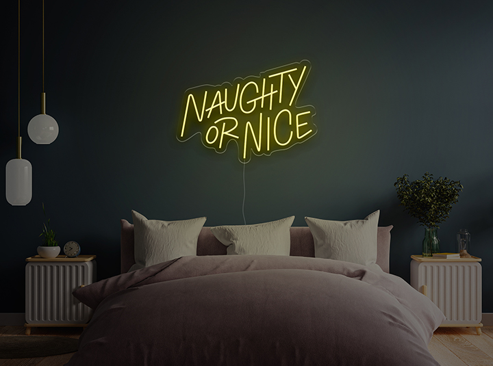 Naughty & Nice - Signe lumineux au neon LED