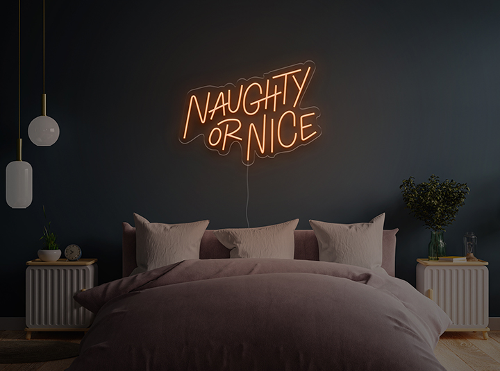 Naughty & Nice - Signe lumineux au neon LED