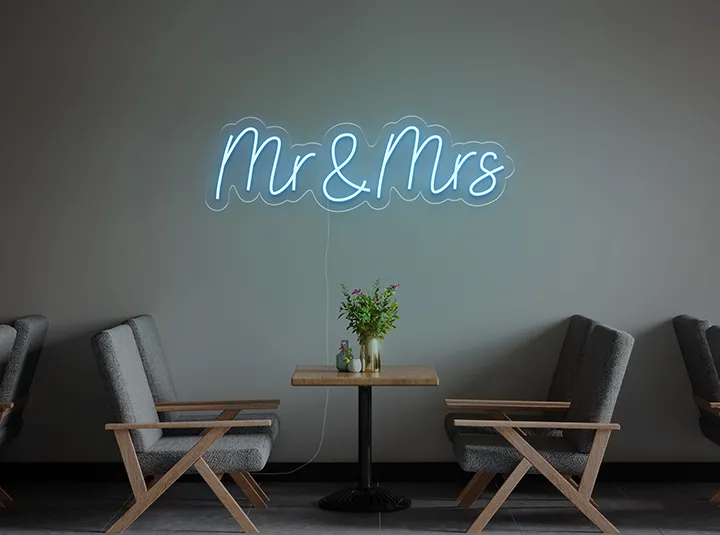 Mr & Mrs - Insegne al neon a LED