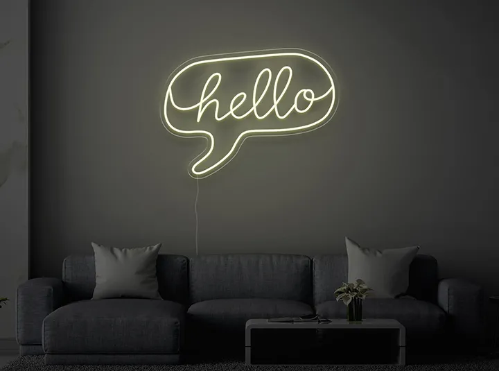 Hello - Signe lumineux au neon LED