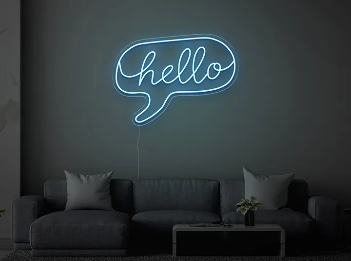 Hello - Signe lumineux au neon LED