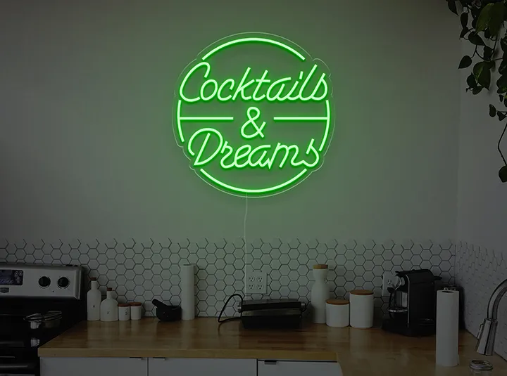 Cocktails & Dreams - Semn Luminos LED Neon