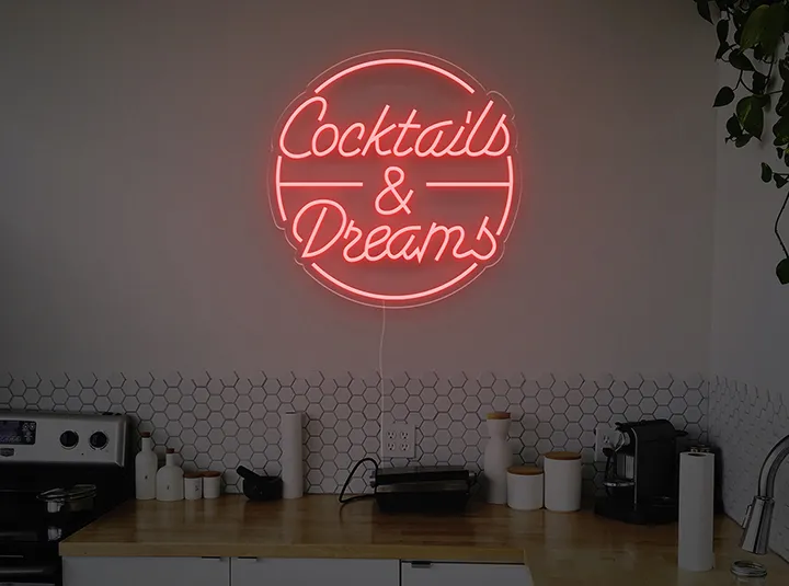 Cocktails & Dreams - Semn Luminos LED Neon