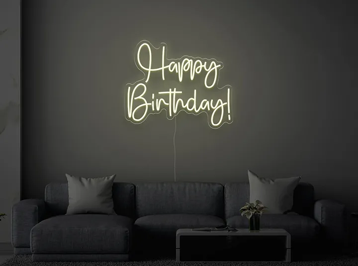 HAPPY BIRTHDAY  Neon LED Light Sign with Remote Control 