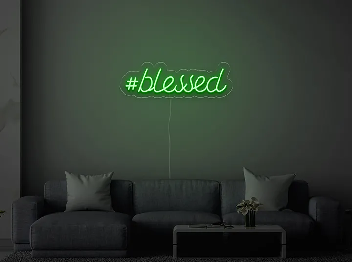 BLESSED - Semn Luminos LED Neon