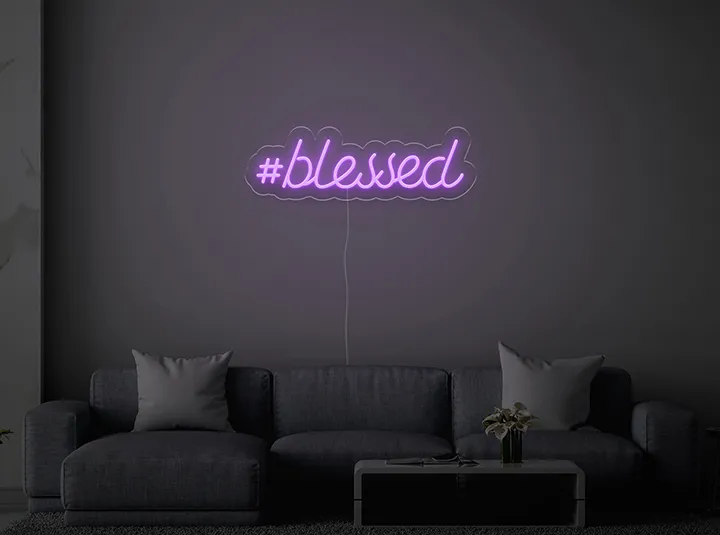 BLESSED - Semn Luminos LED Neon