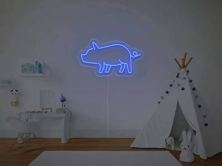 Porc - Semn Luminos LED Neon