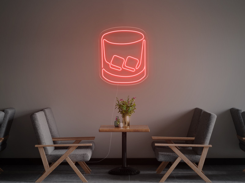 Glass with ice - LED Neon Sign