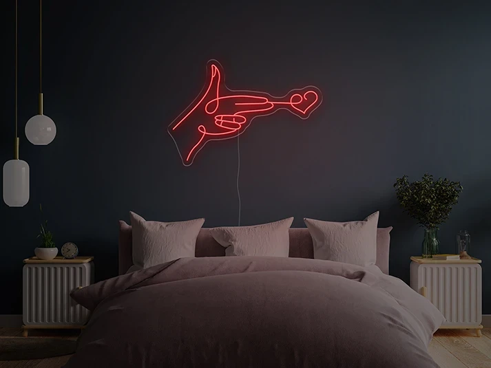 Coeur de tir - Signe lumineux au neon LED