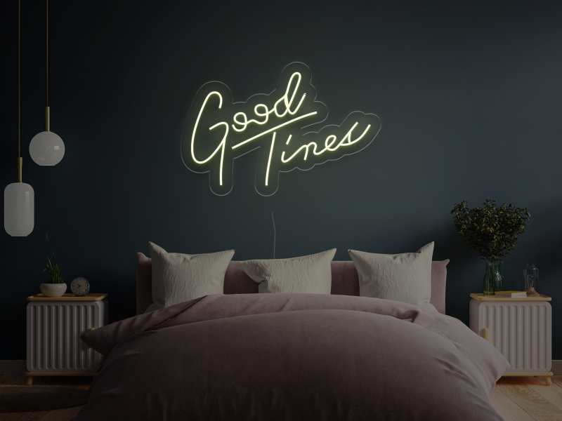 Good Times  - Semn Luminos LED Neon cu Telecomanda