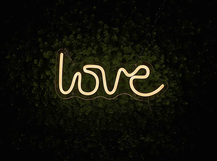 love - Signe lumineux au neon LED