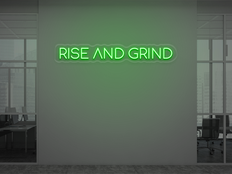 Rise And Grind - Semn Luminos LED Neon