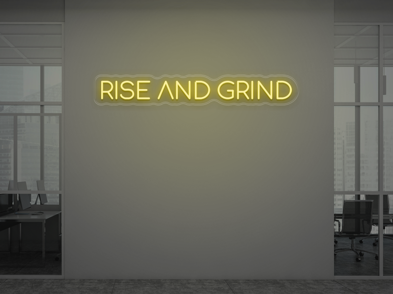 Rise And Grind - Signe lumineux au neon LED