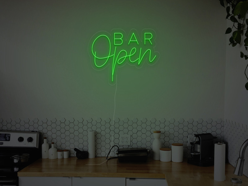 Open Bar - Semn Luminos LED Neon