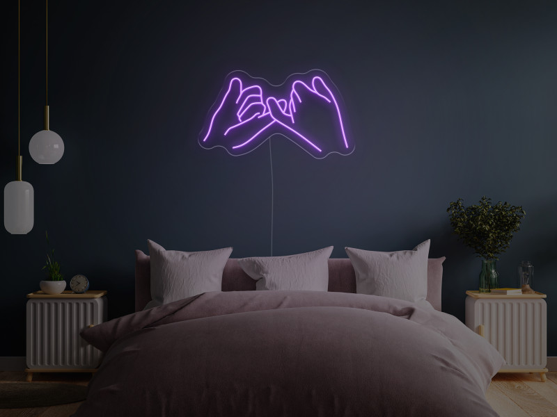 Promesse de Pinkie - Signe lumineux au neon LED
