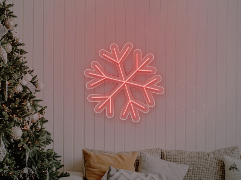 Flocon de neige - Signe lumineux au neon LED