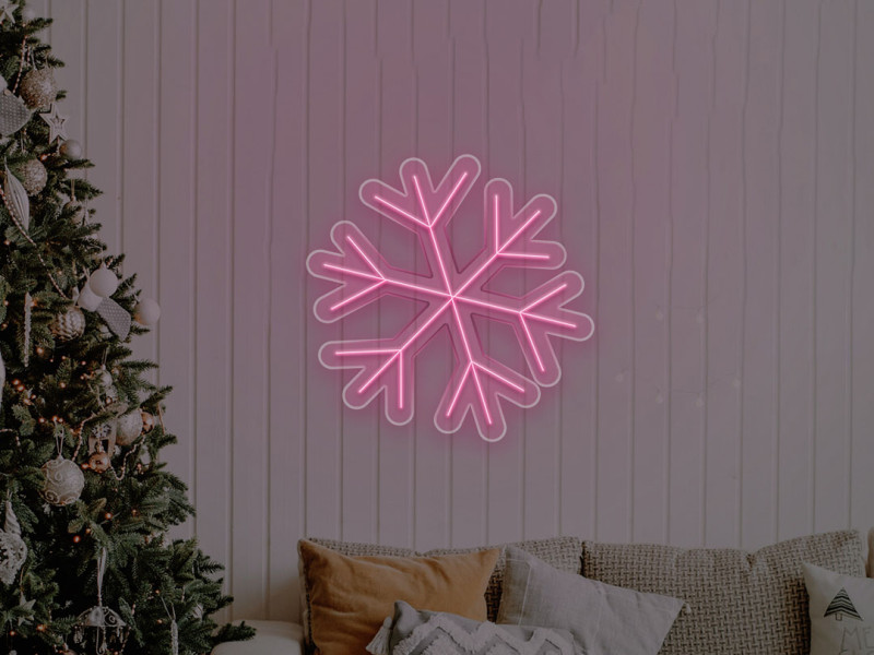 Schneeflocke - Neon LED Schild